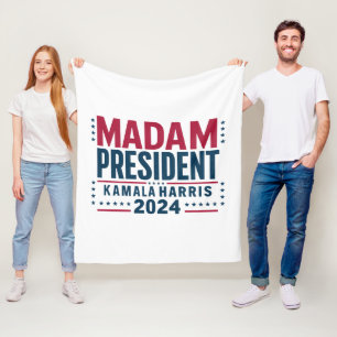 Couverture Polaire Madame la présidente Kamala Harris 2024 Vote Démoc