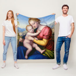 Couverture Polaire Madone et Enfant