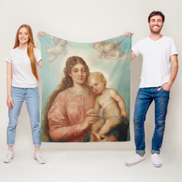 Couverture Polaire Madone et Enfant