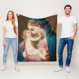 Couverture Polaire Madone et Enfant