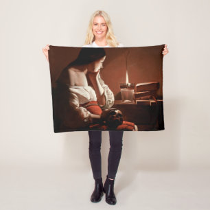 Couverture Polaire Magdalene avec la flamme fumante, La Tour