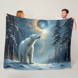 Couverture Polaire Magie de l'ours polaire dans la neige