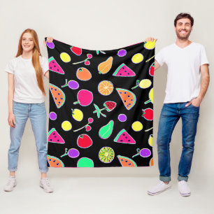 Couverture Polaire Magie de néon tropique radiant
