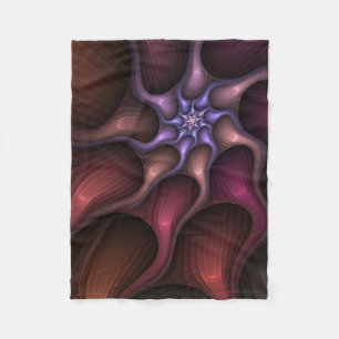 Couverture Polaire Magique brillant Abstrait rayé coloré Fractal