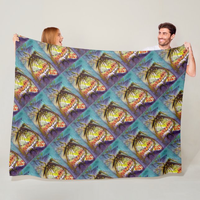 COUVERTURE POLAIRE MAGIQUE BUTTERFLY (En situation)