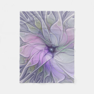 Couverture Polaire Magnifique beauté moderne abstraite fleur d'art fr