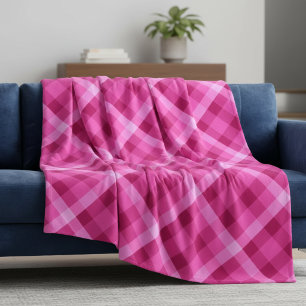 Couverture Polaire Magnifique Plaid Rose Magenta en Fleece Géant