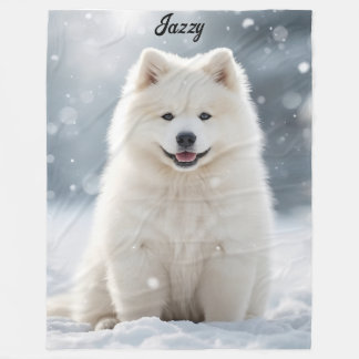 Couverture Polaire Magnifique Samoyed Personnalisé