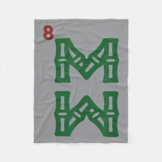 Couverture Polaire Mahjong Bambou Sozu Huit Tuiles Bambous Mahjong Ch