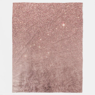 Couverture Polaire Maille fascinante Girly de feuille d'or et de