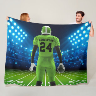 Couverture Polaire Maillot de football personnalisé vert brillant pou