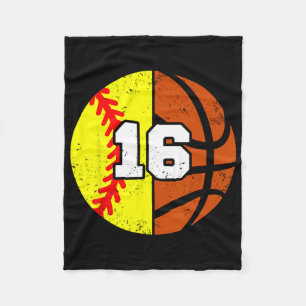 Couverture Polaire Maillot Numéro 16 Softll Sketll Drôle 16e Annivers