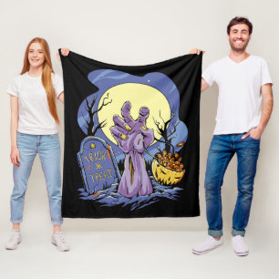 Couverture Polaire Main de zombie Halloween