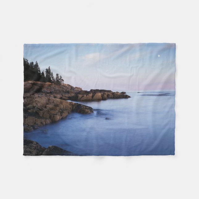 Couverture Polaire Maine, Parc national Acadia, Moonset (Devant (Horizontal))