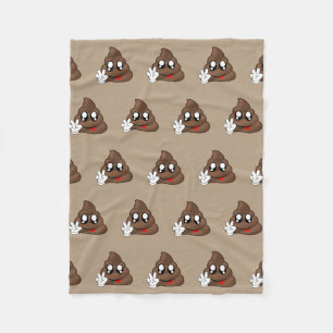 Couverture Polaire Mains de signe de paix d'Emoji de dunette