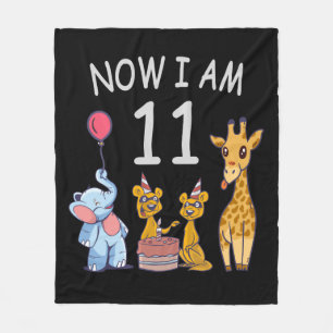 Couverture Polaire Maintenant j'ai 11 ans 11e anniversaire au zoo