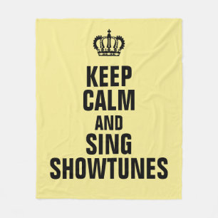 Couverture Polaire Maintenez calme et chantez Showtunes