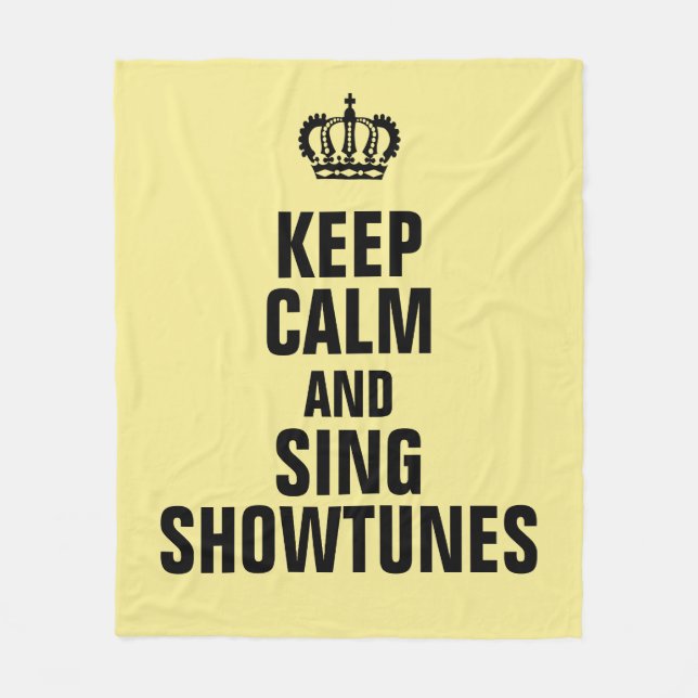 Couverture Polaire Maintenez calme et chantez Showtunes (Devant)
