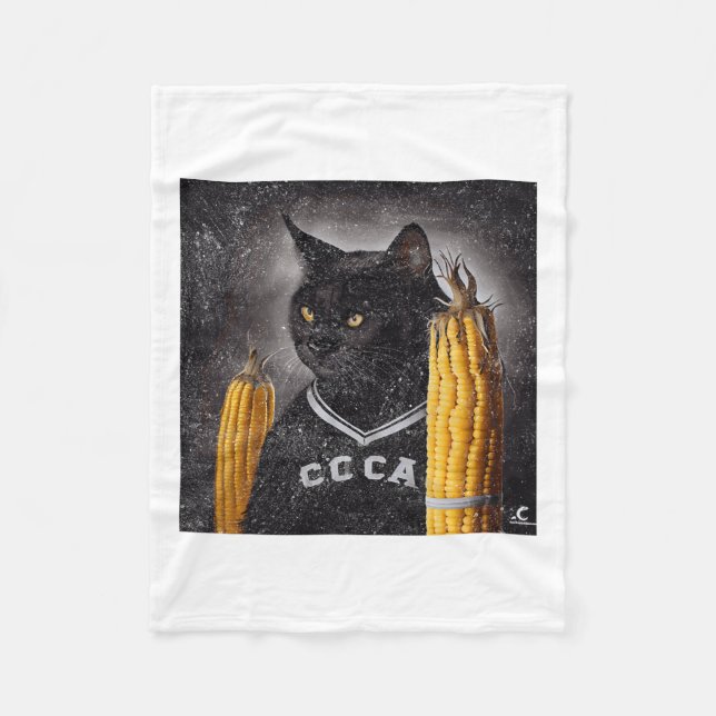 Couverture Polaire Maïs De Hockey Sur Chat Sur Le Cob (Devant)