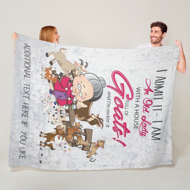 Couverture Polaire Maison de la Vielle-Dame pleine de chèvres (En situation)