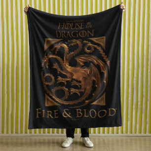 Couverture Polaire MAISON DU DRAGON Sceau de la Maison Targaryen