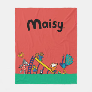 Couverture Polaire Maisy sur le terrain de jeu avec des amis