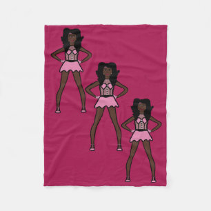 Couverture Polaire Majorette / Danseur Blanche en toison Coton Bonbon