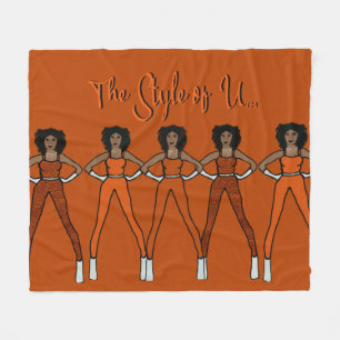 Couverture Polaire Majorette / Danseuse Blanche polaire Brûlé Orange 