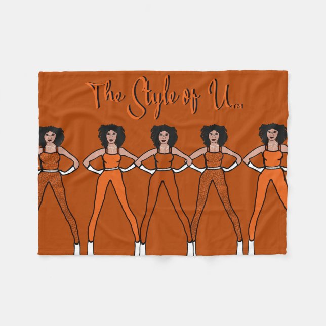Couverture Polaire Majorette / Danseuse Blanche polaire Brûlé orange (Devant (Horizontal))