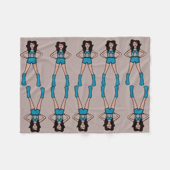 Couverture Polaire Majorette / Danseuse Blanche polaire Turquoise 2 (Devant (Horizontal))