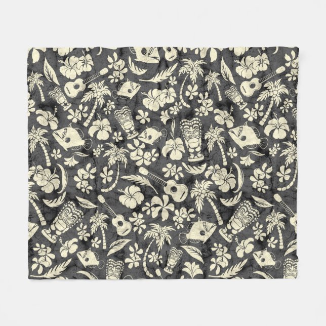 Couverture Polaire Makapuu Beach Batik hawaïen (Devant (Horizontal))