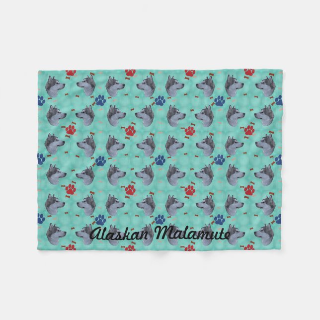 Couverture Polaire Malamute d'Alaska (Devant (Horizontal))