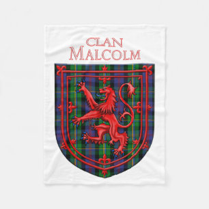 Couverture Polaire Malcolm Tartan Scottish Plaid Lion Rampant
