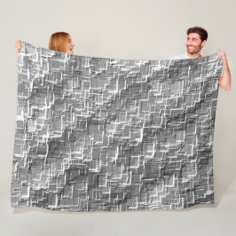 Couverture Polaire Mâle de superposition extrême de carrés grises