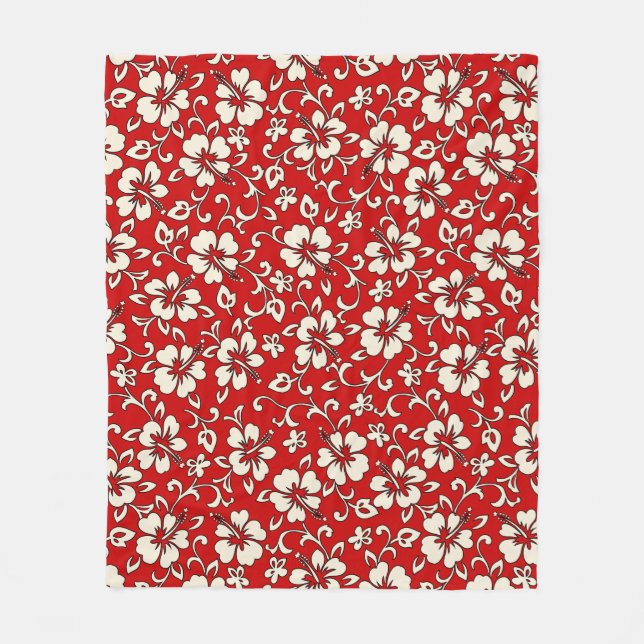 Couverture Polaire Malia Hibiscus Hawaii Pareau Imprimer (Devant)
