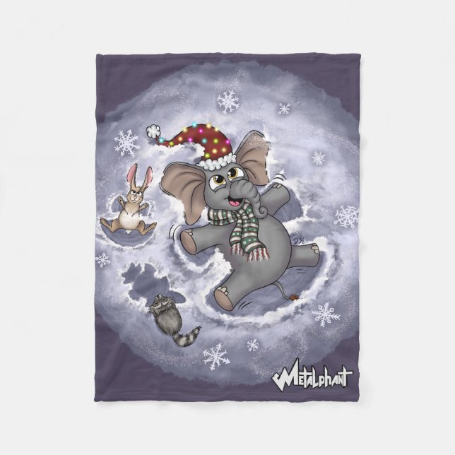 Couverture Polaire Malphanumérique Wilbur Angels de neige Blanche en  (Devant)