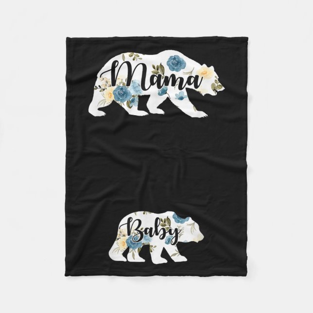Couverture Polaire Mama Bear Baby Bear Pregnancy Pregnant Mom Mothers (Devant)