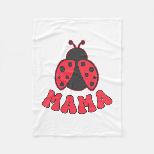 Couverture Polaire Mama Ladybug First Birthday Girl Family Matching P (Devant)