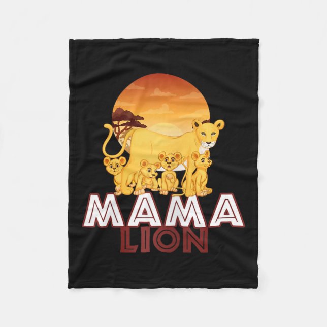 Couverture Polaire Mama Lion (Devant)