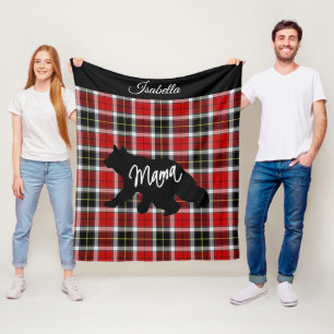 Couverture Polaire Mama rouge - Ours - Personnaliser