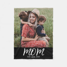 Couverture Polaire Maman a établi un script moderne noir pour la phot