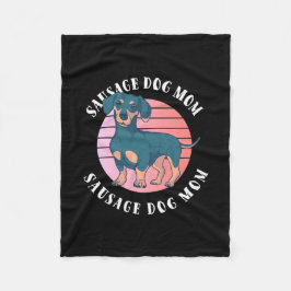 Couverture Polaire Maman de chien de saucisse