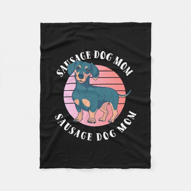 Couverture Polaire Maman de chien de saucisse (Devant)