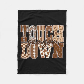 Couverture Polaire Maman de footballeuse léopard saison touchdown pré