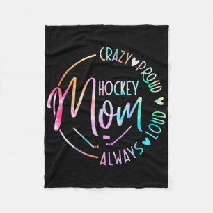 Couverture Polaire Maman de hockey follement fière toujours bruyante