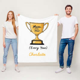 Couverture Polaire Maman de l'année | Fête des Mères Drôle & Mignonne