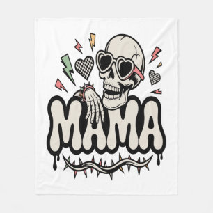 Couverture Polaire Maman drôle d'Halloween Crâne Cool