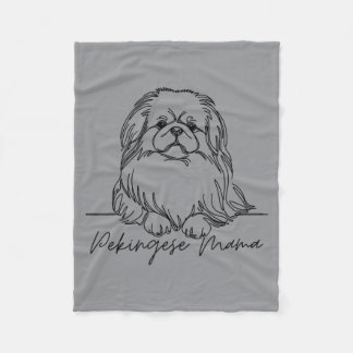 Couverture Polaire Maman Pékinois Maman Pékinois Chien en ligne artis