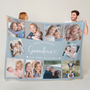 Couverture Polaire Mamie Moderne 10 Photo Collage Cœur Mignon