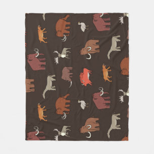 Couverture Polaire Mammoth Era : Préhistorique Motif à thème.